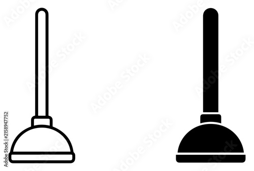 plunger plumbing tool icon vector symbol