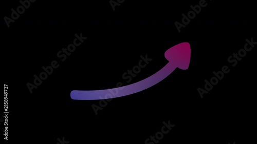  Gradient Arrow Flow with Alpha Channel 4K Smooth Motion Direction Animation for VFX and Video Editing