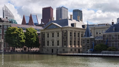 Left Pan Shot of Government Offices at Hofvijver