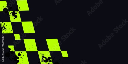 Obraz na plátne Racing background, sports race banner with dynamic grunge checkered shape ideal