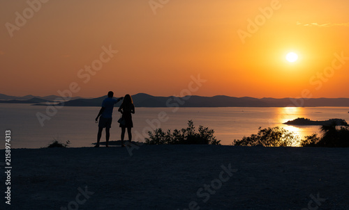 sunset on the sea