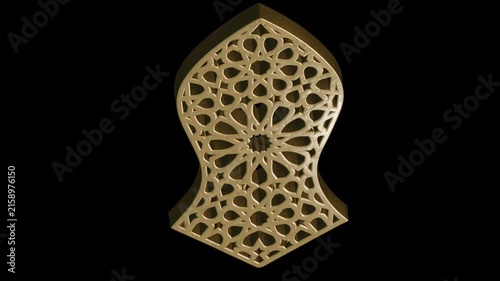 12th Rabi-ul-Awwal, the birthday anniversary of Holy Prophet Muhammad (PBUH)Naqsh-e-3D Nalain-e-Paak of Holy Prophet 4K Transparent 360 Rotation-3D