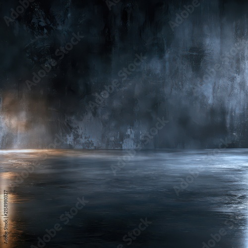 Dramatic Storm Clouds Over Dark River Water with Moody Fog, Mist and Atmospheric Cloudscape Under a Night Sky