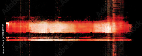 Abstract Red Glowing Horizontal Light Trails with Motion Blur Background