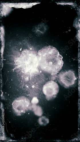 Mystical Abstract Ethereal Glow in Dark Distressed Grunge Space Texture