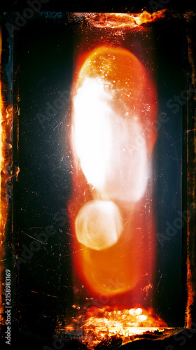 Molten Glowing Metal Liquid in Industrial Smelting Furnace