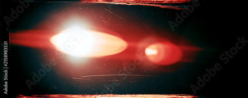 Abstract Red and White Lens Flare Light Effects Background