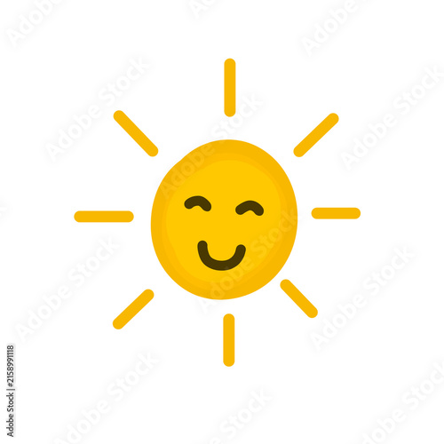smiling sun cartoon sticker