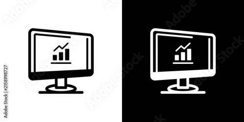 Minimalist of a person working on a laptop at a desk, isolated on black background, minimalist person working, on laptop