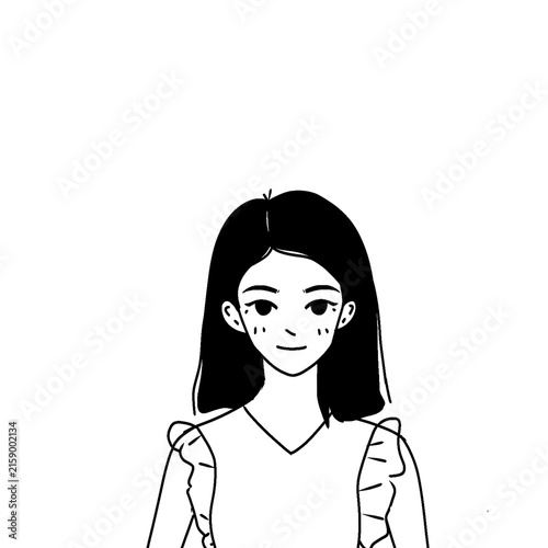 Fotografie girl in short hair