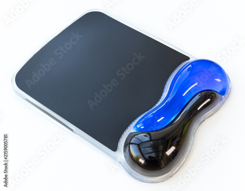 Foto Ergonomic Mouse Pad with Blue and Black Gel Wrist Rest