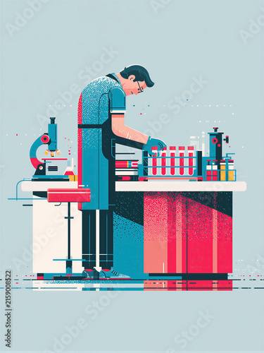 Male scientist conducting chemical experiment in laboratory