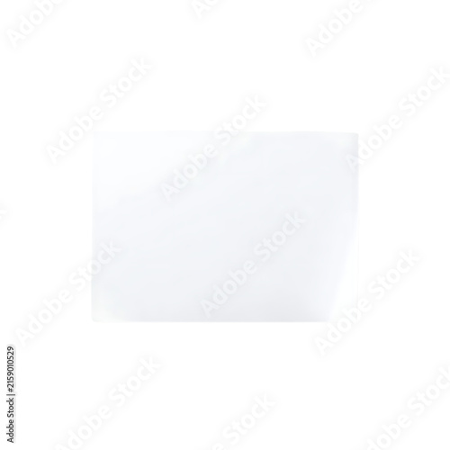 Clean white rectangular paper sheet isolated against solid background for versatile professional design projects with positioned centrally with displays single rectangular