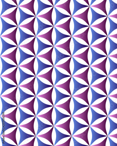 Fotografía Geometric purple and blue triangle pattern, seamless abstract mosaic background,