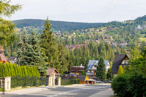 Scenic Road in Polish Mountain Village