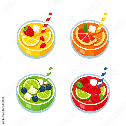 set of fruit icons