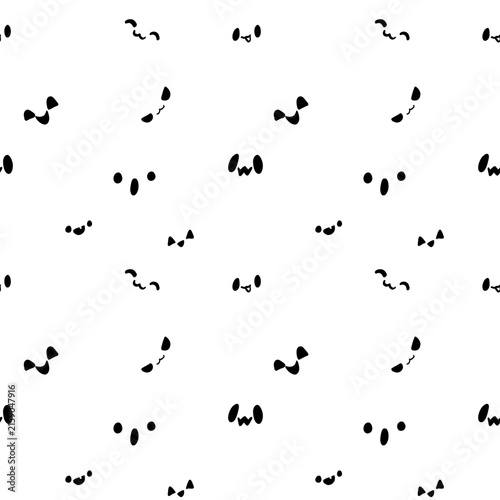 Halloween White Ghost Seamless Pattern, Background