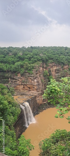 Devdari waterfall in Chandauli, Uttar Pradesh, India 