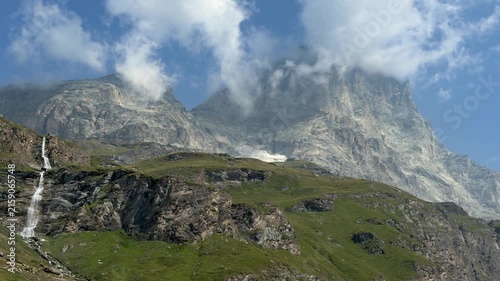 view of the alps with mount cervino italy 