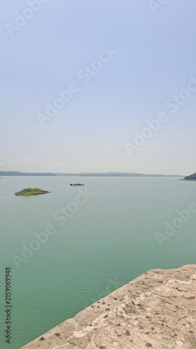 Govind Ballabh Pant Sagar, India's largest artificial lake formed by Rihand Dam in Sonbhadra, Uttar Pradesh, India 
