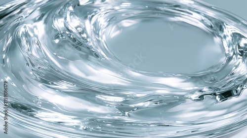 Close-up of clear flowing water creating ripples and waves in a natural flow