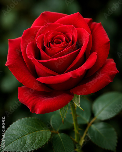 Obraz na plátne Velvety Red Rose in Bloom