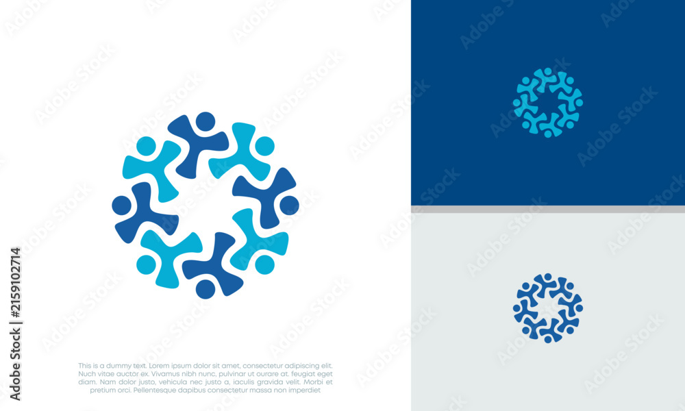 Naklejka premium Human Resources Consulting Company, Global Community Logo