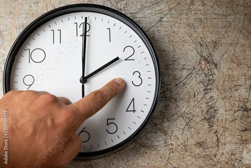 Autumn Daylight Saving Time Change With Analog Clock
