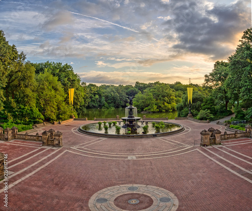 Bethesda Terrace and Fountain in summer