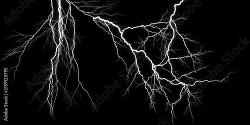 Obraz na płótnie lightning bolt on black