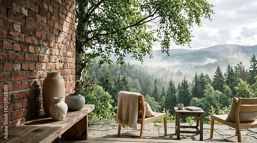 Ancient stone ruins with lush green forest backdrop.