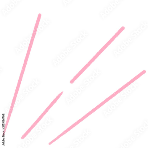 pink straws isolated on white