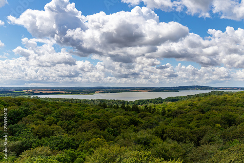 Binz, Ruegen, Mecklenburg-Western Pomerania, Germany-July 23, 2026: Panoramic view over forest and lakes from the treetop walkway