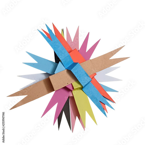 Foto Vibrant radial burst with multicolor rays on black background, bright colors gra