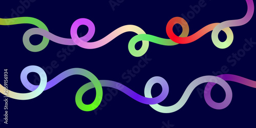 Abstract Colorful Curved Loop Line Background