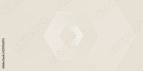 Abstract background with glowing white geometric line design. Modern glossy white hexagon line pattern for covers, posters, banners, presentations, and certificates.