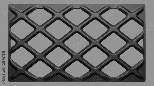 Black carbon fiber grill texture with a geometric diamond mesh pattern