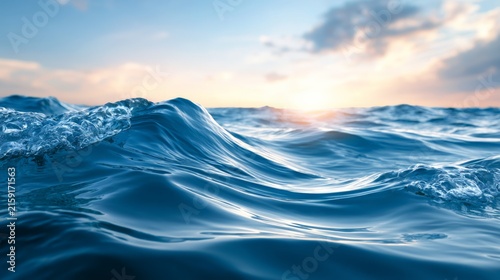 Stunning ocean waves glistening under the sunlight, showcasing nature's beauty.