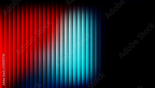 Canvastavla Modern abstract backdrop with sharp vertical lines transitioning from intense red to bright cyan and fading into black creating a striking visual contrast
