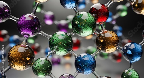 Molecular model displayed in a detailed close up view