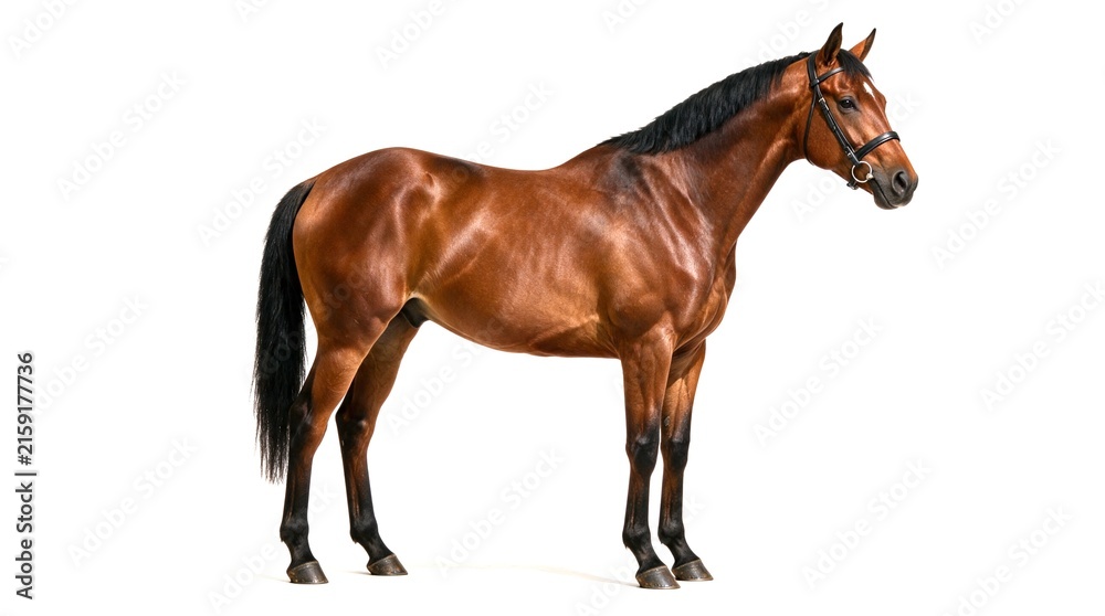 Naklejka premium Horse isolated on a white background