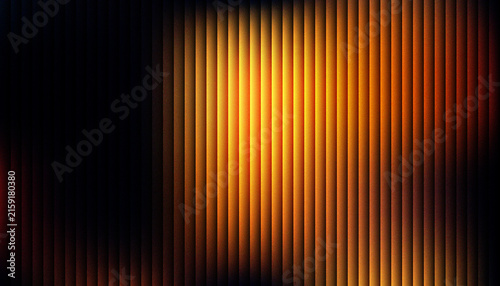 Fotografie Bright orange glow on dark abstract background with vertical striped texture, providing a warm and dynamic visual effect