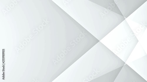 Abstract white geometric background with subtle moving paper layers and soft gray shadows creating elegant corporate professional presentation backdrop clip.