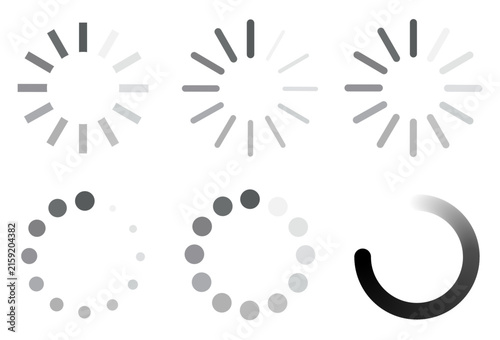 Loading Bar Preloaded Icon Set Vector Design vector illustration