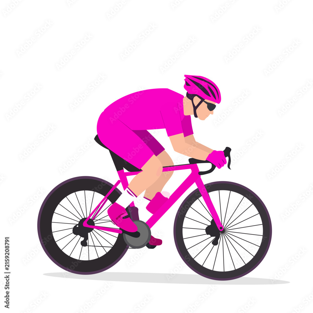 Fototapeta premium girl riding a bike