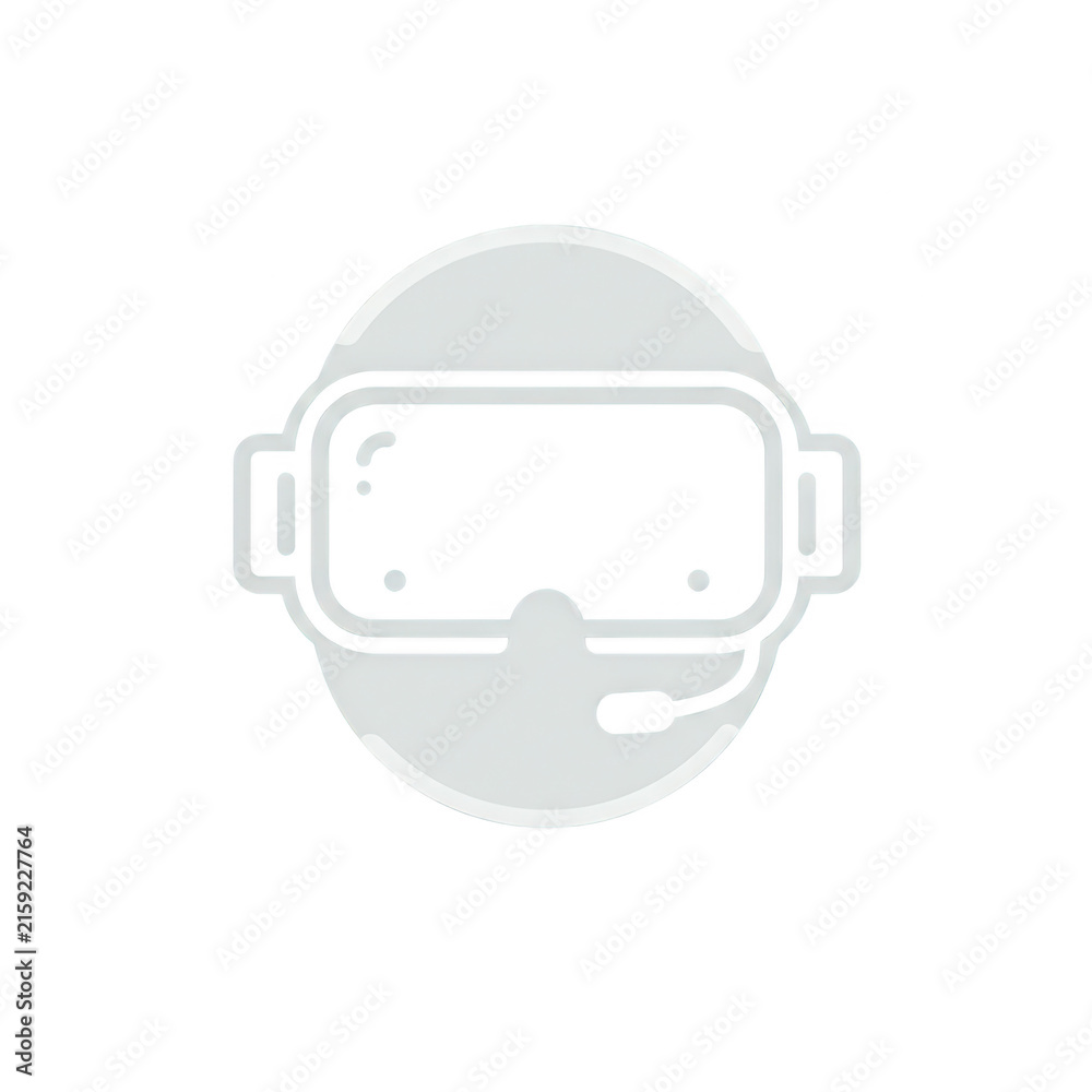 Fototapeta premium Virtual reality headset icon isolated on transparent background