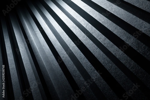 Metallic black texture and corrugated steel sheet