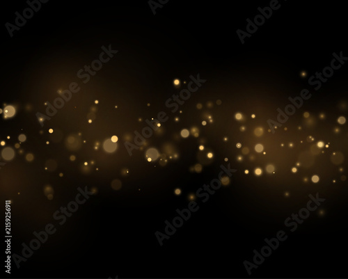 Fotografía Glowing gold sparkles form an abstract pattern