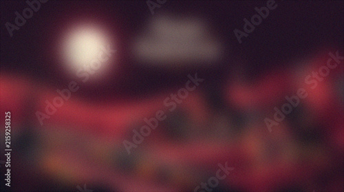 Foto Blurred bokeh background of Halloween village vector illustration with orange gl