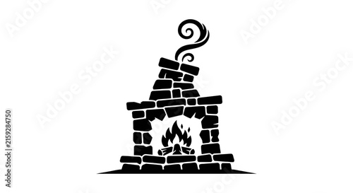 Bild auf Leinwand Black screen with faint smoke and flame vector illustration
